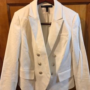White House / Black Market white blazer gold buttons size M